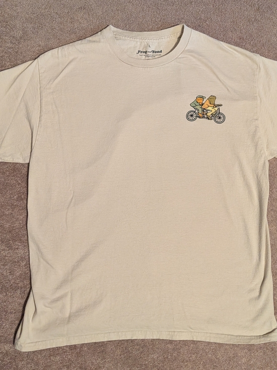 Frog And Toad Other - Frog and Toad Men's Cream Graphic Tee - Bicycle Design